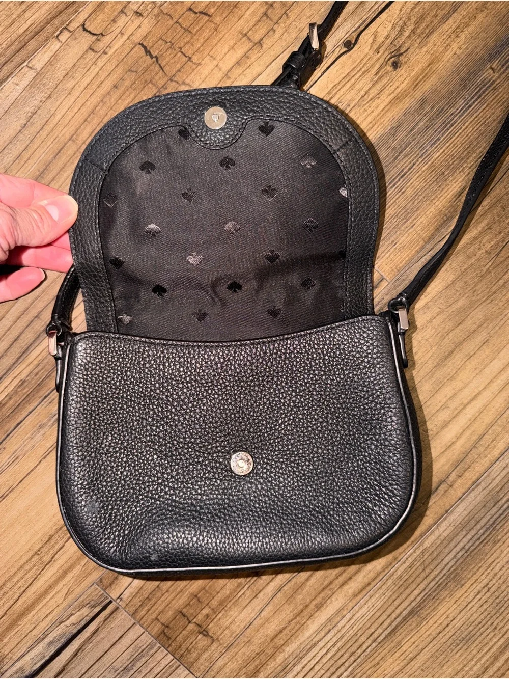kate spade Black Pebbled Leather Crossbody Bag